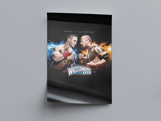 Cena Vs Triple H 'WrestleMania XXVIII' Poster Print